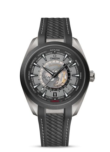 Omega Seamaster Aqua Terra 150M Master Chronometer 43 Worldtimer Titanium - Ceramic / Grey / Rubber